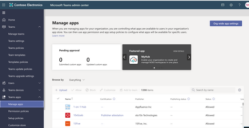 Manage apps from the Teams Admin Center